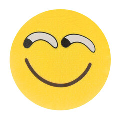 Cutout of an isolated emoticon-shaped pillow  with the transparent png
