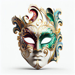 A 3D carnival mask is a perfect combination of tradition and innovation, showcasing intricate details and vibrant colors that bring joy and excitement to the carnival celebration Generative AI