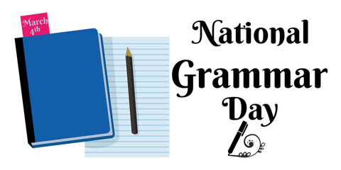 National Grammar Day, idea for a horizontal design for an even or card design