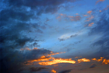 sunset in the clouds