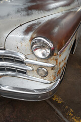 Fototapeta premium old car headlight photography