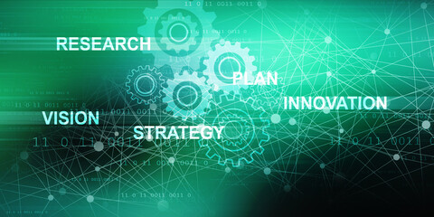 2D Digital Abstract Business Networking background