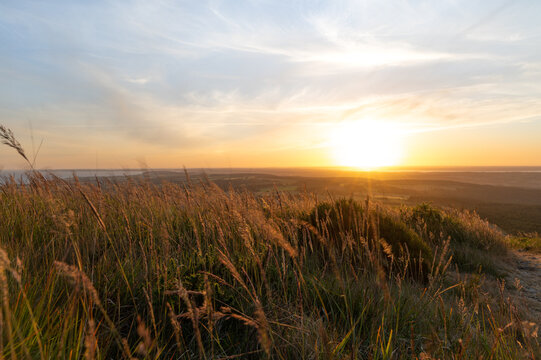 Coucher de soleil au Menez Hom en Bretagne