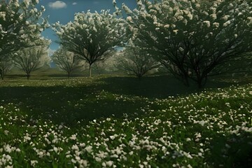 Fototapeta premium Lungs Made From Flowers And Nature. Air Pollution Concept. Generative AI