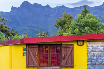 Maison dans le cirque de Cilaos, île de la Réunion 