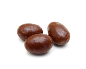 Chocolate candy on white background 