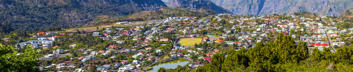 Ville de Cilaos, île de la Réunion 