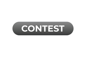 Contest Button. Speech Bubble, Banner Label Contest