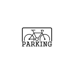 Bike parking icon isolated on white background.