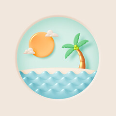 Ocean and sunshine for summer season