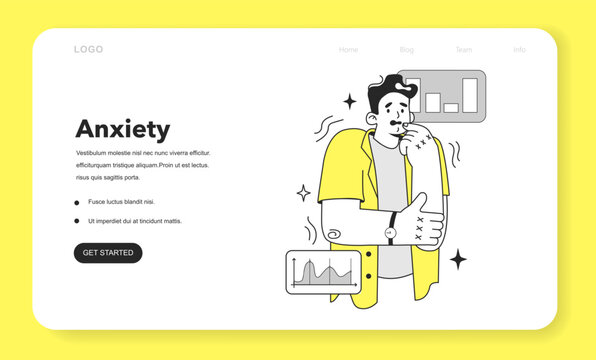 Cycle of investor emotions web banner or landing page.