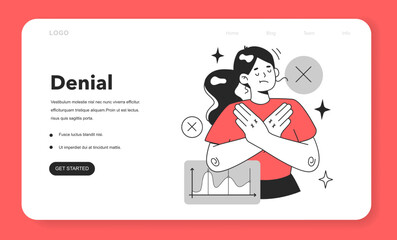 Cycle of investor emotions web banner or landing page.