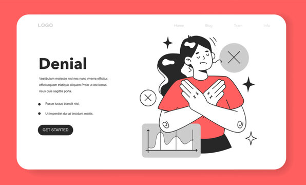 Cycle of investor emotions web banner or landing page.