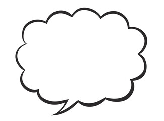 手書き風のシンプルな吹き出し
