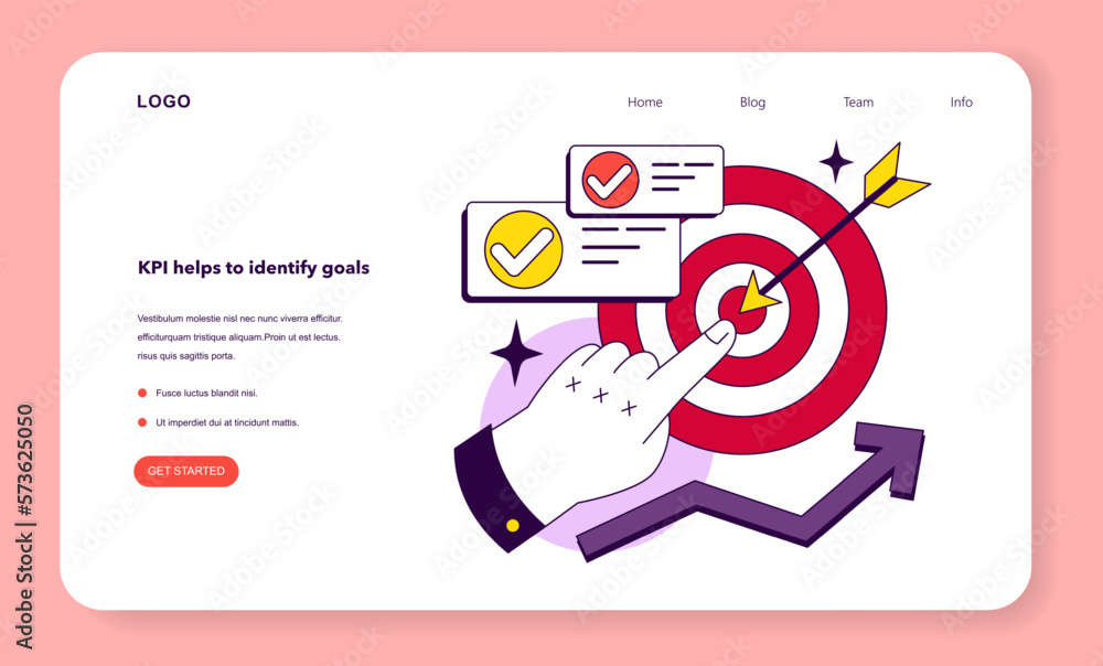 Poster kpi or key performance indicators. as a metrics system to measure