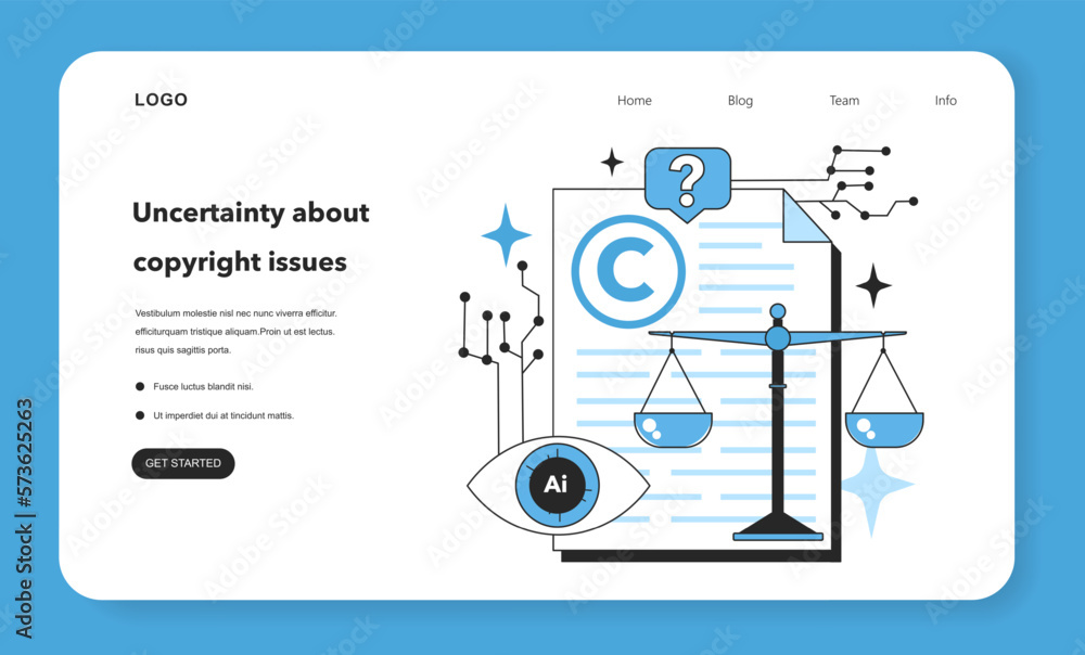 Poster uncertainty about copyright issues as neural network implementation