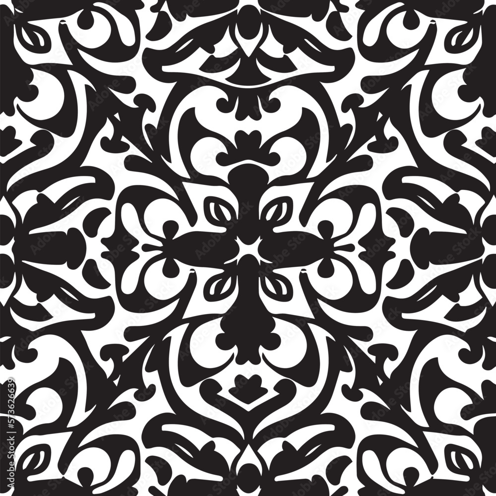 Poster elegance and luxury combine in this rococo-style graphic, featuring ornate scrolls and swirls in a r