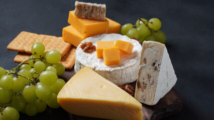 Various types of cheese, hard-cheese, soft-cheese, emmental