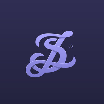 Letter J and S or L and S Monogram Logo Design Vector