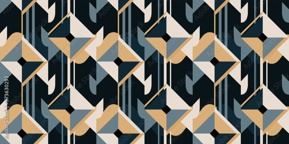 Poster abstract rhombuses, stripes background, seamless vector pattern. geometry. print for textiles, pillo