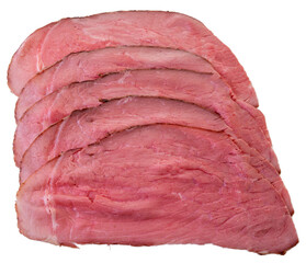 Thin slices of roast beef, cut out