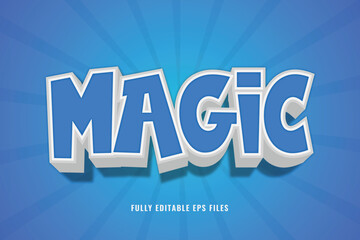 Magic 3D editable text effect