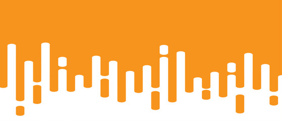 Orange abstract lines on white background. Trendy abstract lines transition background for backdrop, cover, wallpaper and banner. Rounded lines halftone for brochure, layout and flyer. Creative vector