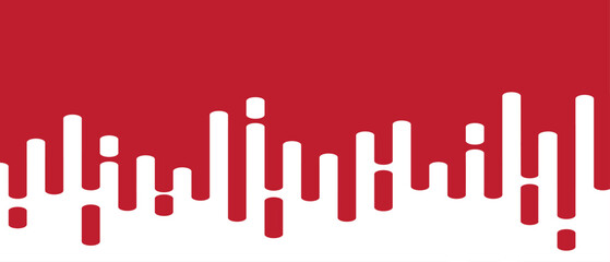 Red abstract lines on white background. Trendy abstract lines transition background for backdrop, cover, wallpaper and banner. Rounded lines halftone for brochure, layout and flyer. Creative vector