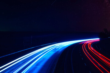 Langzeitbelichtung - Autobahn - Strasse - Traffic - Travel - Background - Line - Ecology - Highway...