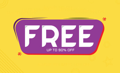 hot sale. mega sale. Special offer banner. FREE UP TO 90% OFF.