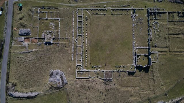 Roman town Doclea, Map view, drone aerial view