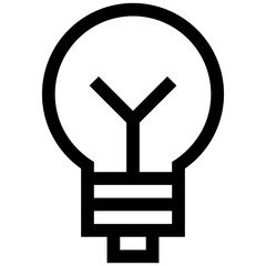 Regular Bulb Line Icon