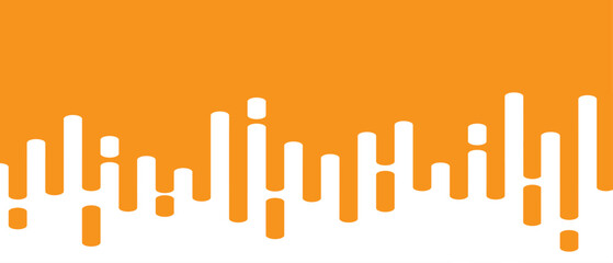 Obraz premium Orange abstract lines on white background. Trendy abstract lines transition background for backdrop, cover, wallpaper and banner. Rounded lines halftone for brochure, layout and flyer. Creative vector