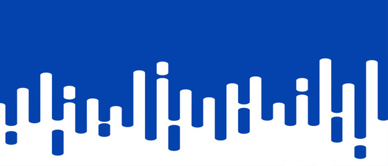 Blue abstract lines on white background. Trendy abstract lines transition background for backdrop, cover, wallpaper and banner. Rounded lines halftone for brochure, layout and flyer. Creative vector