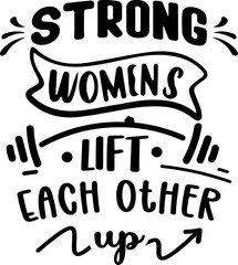 strong women's lift each other up png