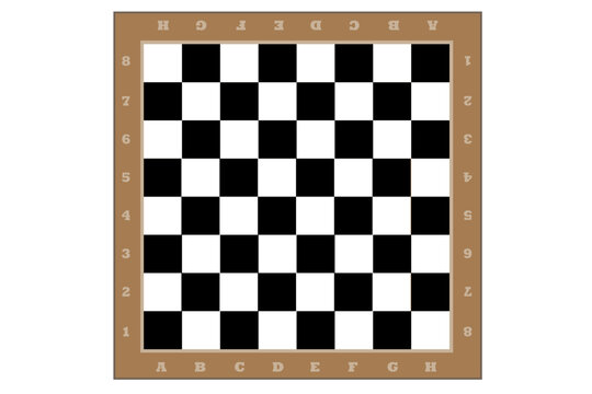 Classical chessboard. Vector image of an empty chessboard
