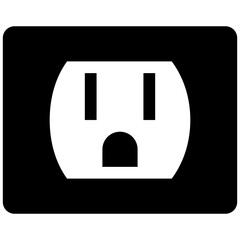 Electric Outlet Glyph Icon