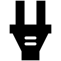 Obraz premium Electric Plug Glyph Icon