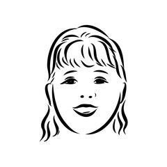 Schoolchildren go to school hand in hand. Sketch.