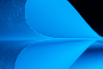 Abstract gradient blue curves and lines background layers