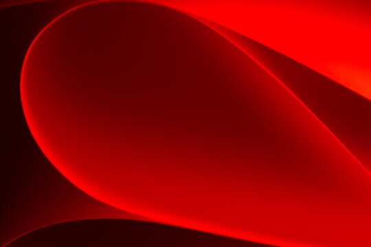 Red  abstract gradient wavy curved layers background.	