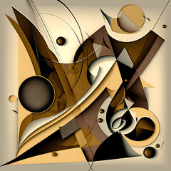 an abstract composition or a digital drawing executed in a modern style