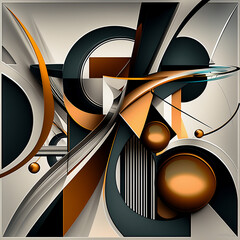 an abstract composition or a digital drawing executed in a modern style