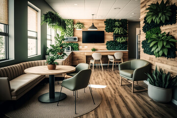 Modern eco office designs generative art 