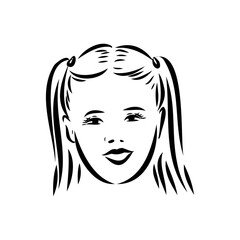 Schoolchildren go to school hand in hand. Sketch.