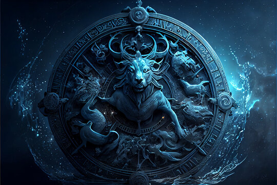 Aquarius Zodiac Sign In Horoscope Astrological Background