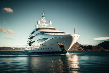 Fototapeta na wymiar luxury yacht in the sea