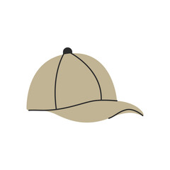Stylish hat. Fashion accessory cartoon headwear, fashionable cap isolated on white background. Vector illustration