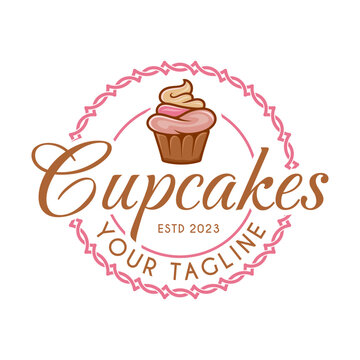 simple cake and bakery logo design, perfect for bakery, bakery labels or cake shop