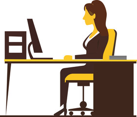 business woman working in office business woman